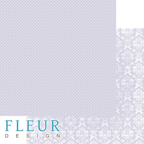Double-sided sheet of paper Fleur Design Shabby chic Basic 2.0 "Pure lilac", size 30. 5x30. 5 cm, 190 g/m2