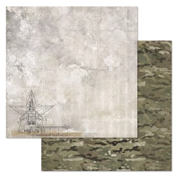 Двусторонний лист "Радость Победы. Миг-29", размер 30*30 см, 180гр (ScrapMania)