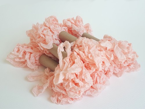 Shabby ribbon "Pink ice", width 1.5 cm, length 1 m