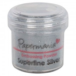PAPERMANIA embossing powder, silver, 30 ml