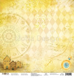 Односторонний лист бумаги MonaDesign Страна грёз "Карточный домик", размер 30,5х30,5 см, 190 гр/м2