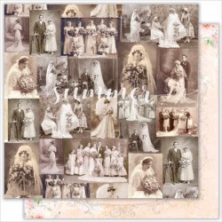 Двусторонний лист бумаги Summer Studio Vintage wedding "Vintage wedding" размер 30,5*30,5см, 190гр