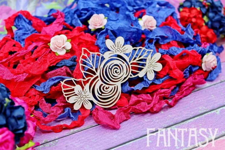 Chipboard Fantasy "Flowers 1801" size 10*7.5 cm