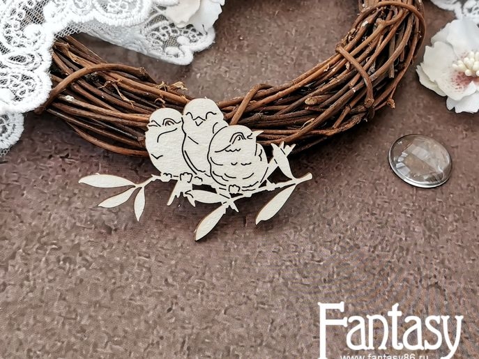 Чипборд Fantasy "Птички 3669", размер 3,8*6 см 