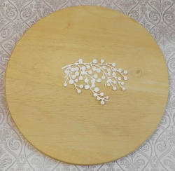 Вырубка" Падуб" белая бумага кардсток 290 гр.