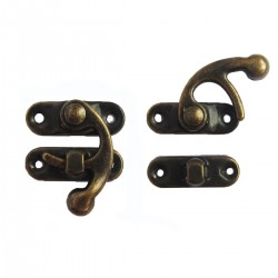 Lock for caskets and blanks, bronze, 1 piece, size 23X27 mm