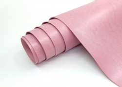 Binding leatherette Italy, color Ash rose gloss, without texture, 50X35 cm, 240 g /m2 