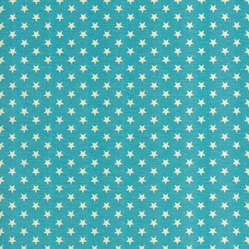Fabric for needlework "Stars dark turquoise" Hobby and you, jeans, size 50X50 cm