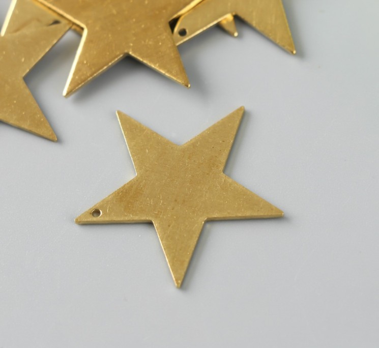 Decor for creativity "Star" gold, size 2.8 cm, 1 pc