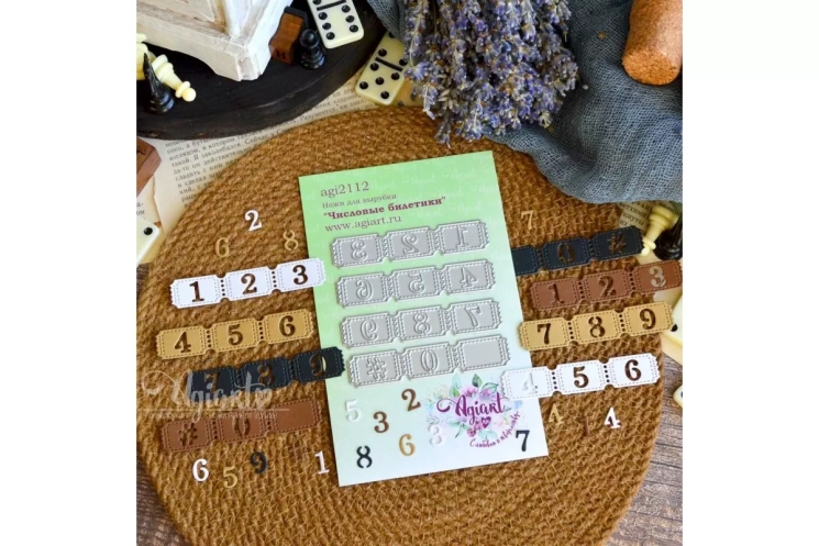 Ножи для вырубки "Числовые билетики" от AgiArt