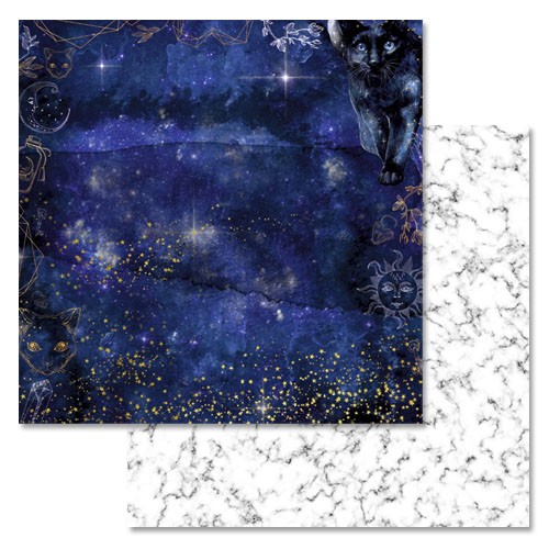 Double-sided sheet of ScrapMania paper " Secrets of the universe. Infinity", size 30x30 cm, 180 g/m2