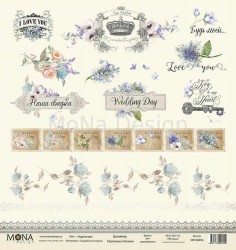 One-sided sheet of paper MonaDesign Wedding history 
