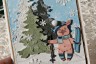 Chipboard Fantasy "Piggy with skis 653" size 4.5*6 cm