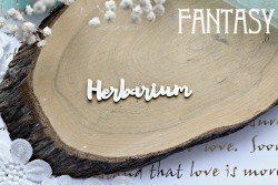 Чипборд Fantasy "Надпись Herbarium 762" размер 7,4*1,7 см