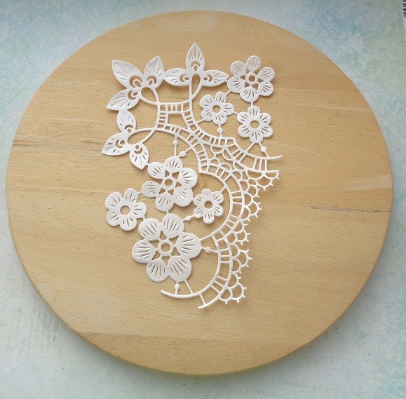 Cutting "Lace cut" ivory design paper mother of pearl 125gr.