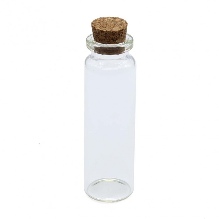 Стеклянная бутылочка с пробкой 1шт, размер 1,6х5см