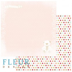 Двусторонний лист бумаги Fleur Design Детская "Лучший друг", размер 30,5х30,5 см, 190 гр/м2