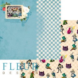 Double-sided sheet of paper Fleur Design In the wonderland 