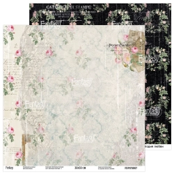 Двусторонний лист бумаги FANTASY коллекция "Винтажная рапсодия - 7", размер 30*30 см, 190 гр