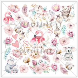 One-sided sheet for cutting out Summer Studio Mother's tenderness size 30.5*30.5 cm, 190gr