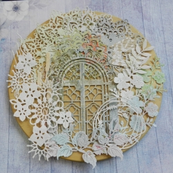 Вырубка набор 20эл. скрапбумага разных производителей.