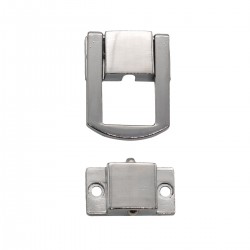 Decorative lock for caskets and blanks, silver, 1 piece, size 30X24 mm