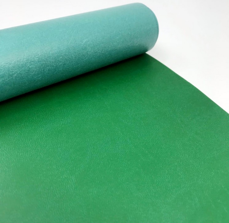 Переплётный кожзам Италия, цвет Ярко-зелёный матовый, 50Х35 см, 225 г/м2