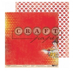 Двусторонний лист бумаги CraftPaper Поп-арт "POP!" размер 30,5*30,5см, 190гр
