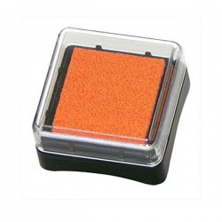 Штемпельная подушка пигментная "Inc Pads mini", цвет оранжевый, размер 3 см