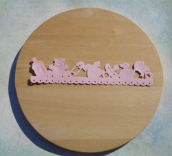 Cutting border for children pink designer mother-of-pearl paper 290 gr.