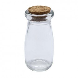 Glass bottle with a cork lid, 1 piece, size 5X10 cm