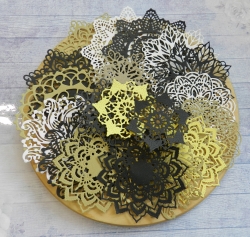 Вырубка набор салфеток 19 шт. бумага дизайнерская матовая 160 гр.