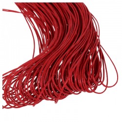 Вощеный шнур 1 мм, цвет Красный, отрез 1 м