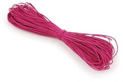 Вощеный шнур 1 мм, цвет Ярко-розовый, отрез 1 м