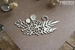 Чипборд Fantasy "Цветы бохо 1231" размер 9,2*4,3 см