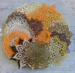 Вырубка набор салфеток 19шт. бумага дизайнерская перламутровая 125 гр. 