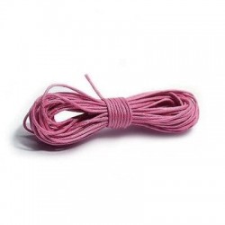 Waxed cord 1 mm, color Dark pink, cut 1 m