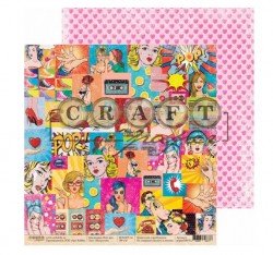 Double-sided sheet of paper CraftPaper Pop art 