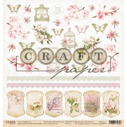 One-sided sheet of paper CraftPaper Cherry orchard 