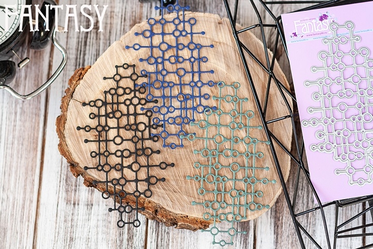 Нож для вырубки Fantasy "Фоновый с кружочками 1", размер 13,1*8 см