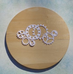 Gear cutting No. 3 white designer mother-of-pearl paper 290 gr.