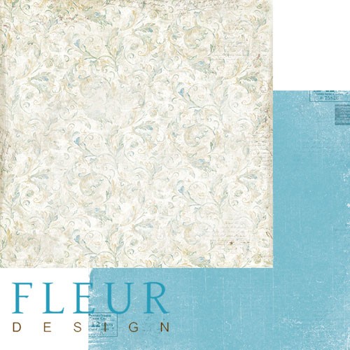 Double-sided sheet of paper Fleur Design Forgotten summer "Flower ornament", size 30. 5x30. 5 cm, 190 gr/m2