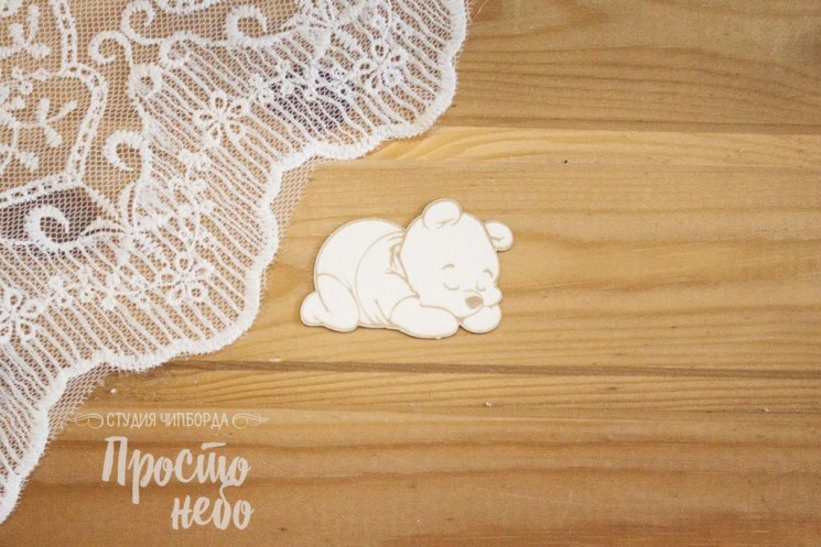Чипборд Просто Небо "Малыш Винни 2", размер 58х39 мм