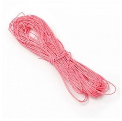 Вощеный шнур 1 мм, цвет Светло розовый, отрез 1 м