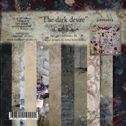 Набор двусторонней бумаги Summer Studio "The dark desire", 16 листов размер 20х20 см, 190 гр/м