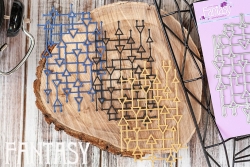 Нож для вырубки Fantasy фоновый "Решетка с треугольниками", размер 12,1*7,9 см