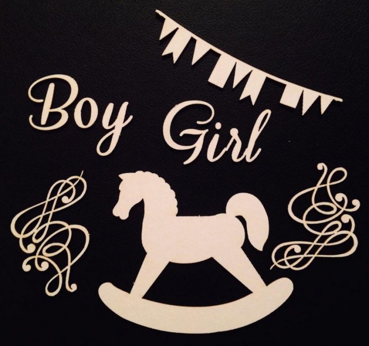 Чипборд Fleur Design "Детский набор", размер 10х15 см