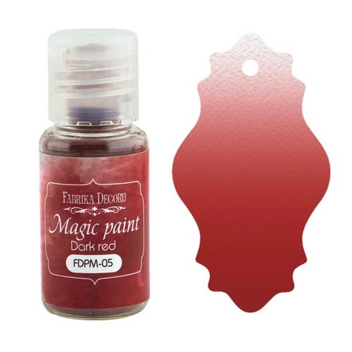 Dry paint "Magic Paint" FABRIKA DECORU, color Dark red, 15 ml
