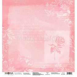 Односторонний лист бумаги MonaDesign Пробуждение "Розовое облако" размер 30,5х30,5 см, 190 гр/м2