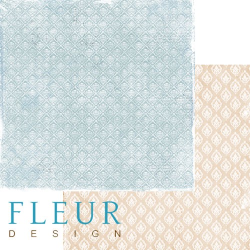Double-sided sheet of paper Fleur Design Forgotten summer "Vintage pattern", size 30. 5x30. 5 cm, 190 gr/m2